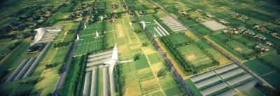 现代耕地农田鸟瞰3D模型下载